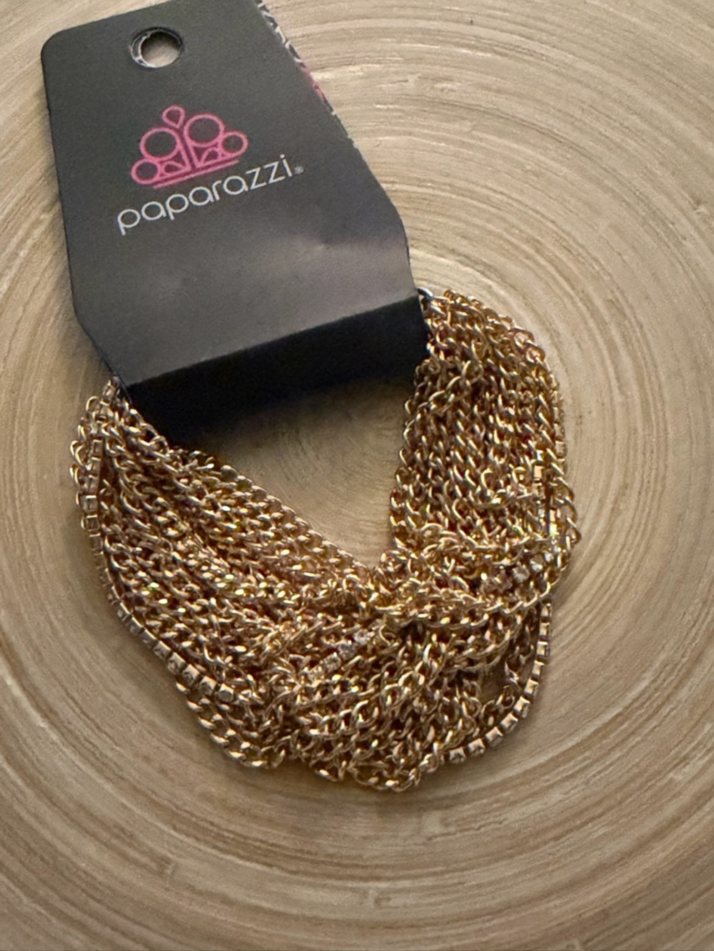 MM-0620 4-piece set - - Gold Crystal Fringe Bib Necklace with Dangle Earrings - Picture 4 of 7